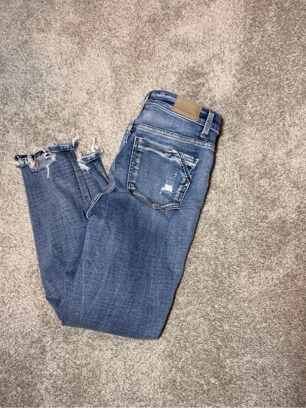 BKE Ankle Skinny Jeans in Medium Blue Wash